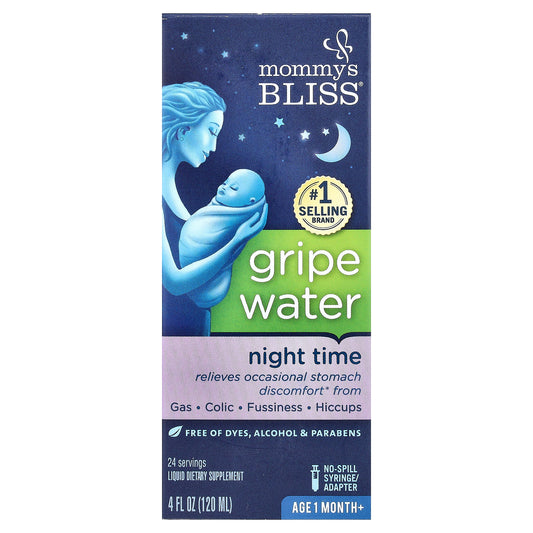 Mommy's Bliss, Night Time Gripe Water, 1 Month+, 4 fl oz (120 ml)