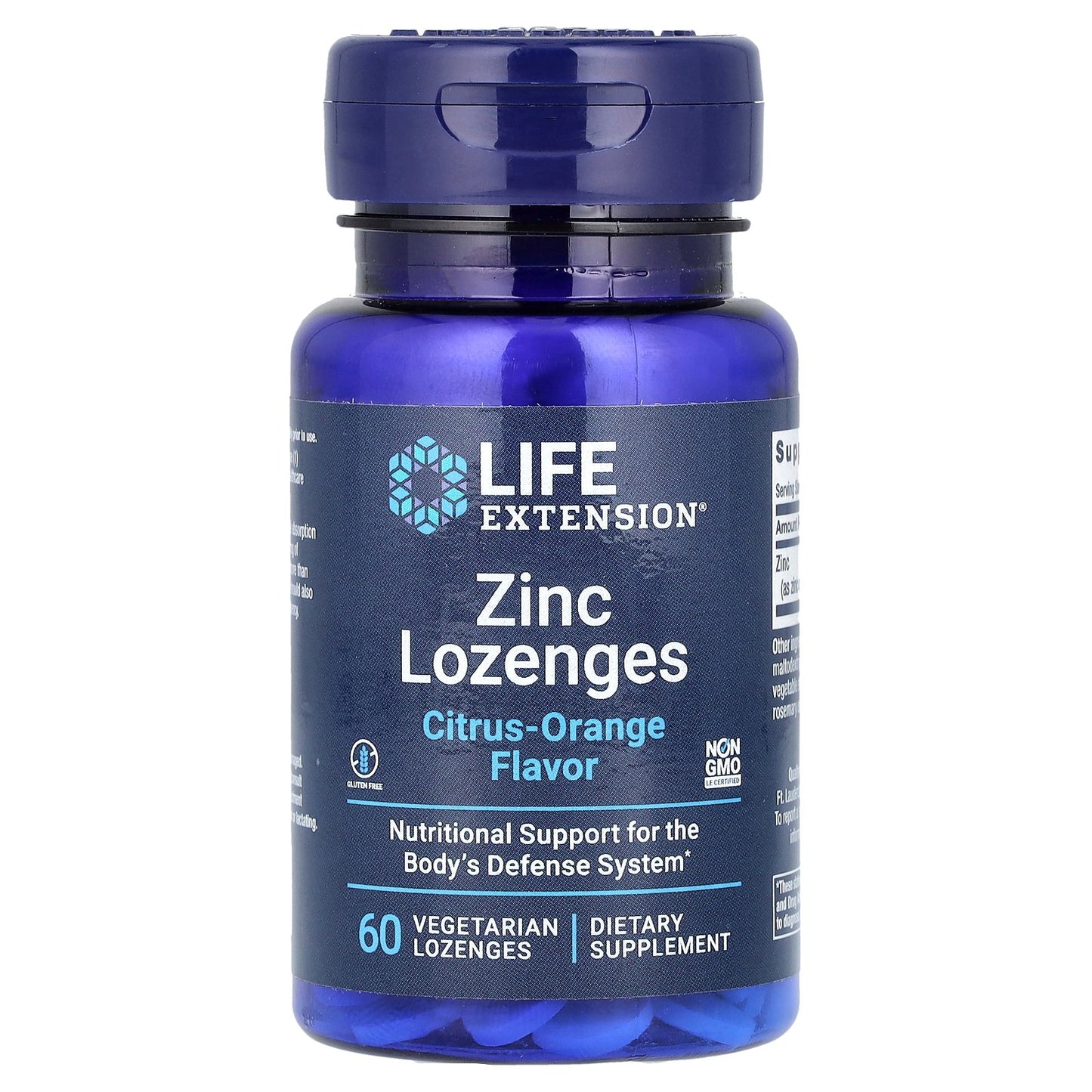 Life Extension, Zinc Lozenges, Citrus-Orange, 18.75 mg, 60 Vegetarian Lozenges