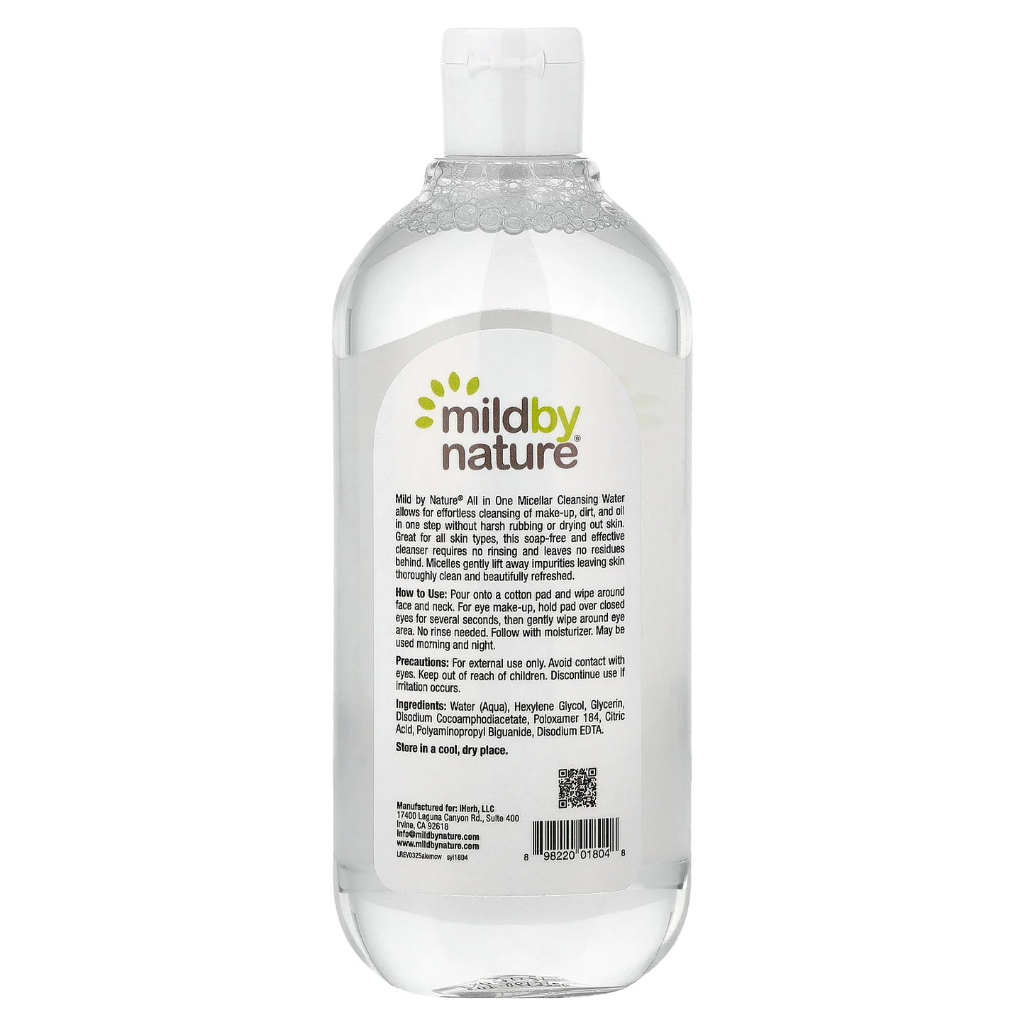 Mild By Nature, All In One Micellar Cleansing Water, 13 fl oz (400 ml)