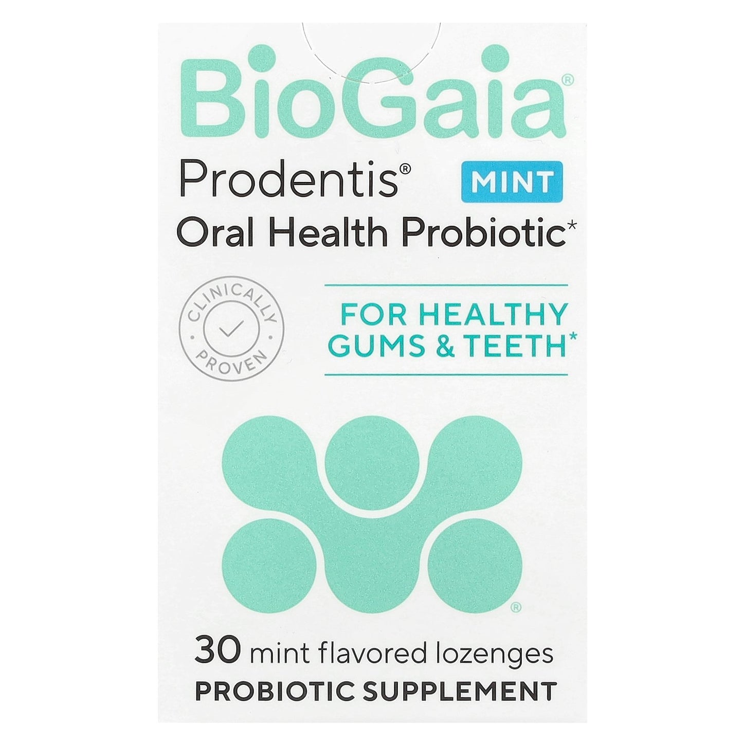 BioGaia, Prodentis® Oral Health Probiotic, For Healthy Gums & Teeth, Mint, 30 Probiotic Lozenges