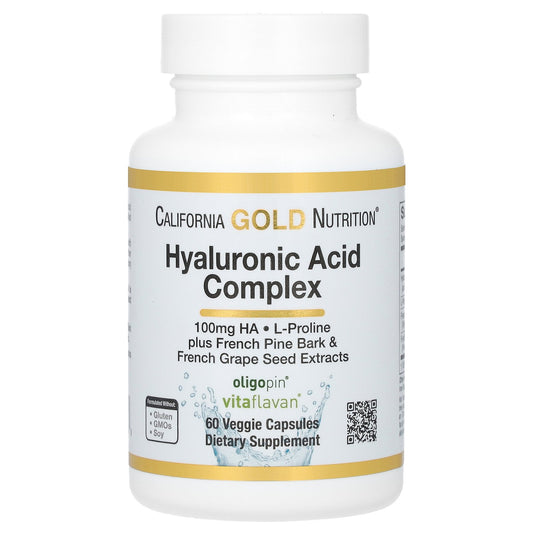 California Gold Nutrition, Hyaluronic Acid Complex, 60 Veggie Capsules