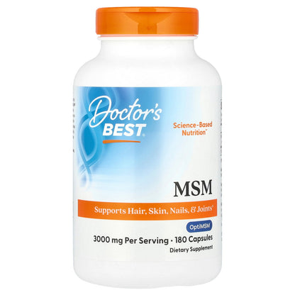 Doctor's Best, MSM, 180 Capsules (1,000 mg per Capsule)