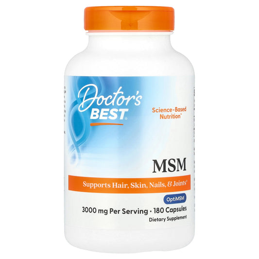 Doctor's Best, MSM, 180 Capsules (1,000 mg per Capsule)