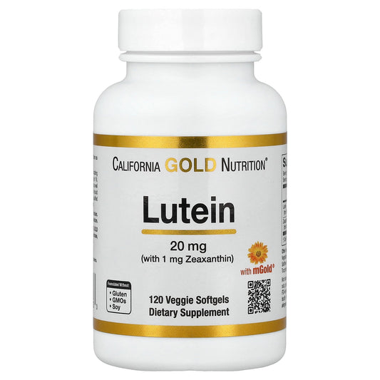 California Gold Nutrition, Lutein with Zeaxanthin from Marigold Extract, 120 Veggie Softgels