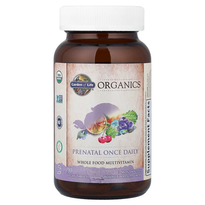 Garden of Life, Organics, Prenatal Once Daily, 90 Vegan Tablets