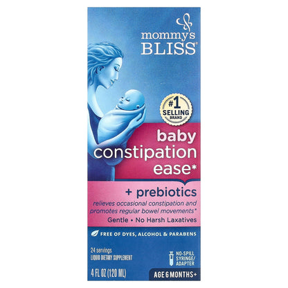 Mommy's Bliss, Baby Constipation Ease + Probiotics, Age 6 Months+, 4 fl oz (120 ml)