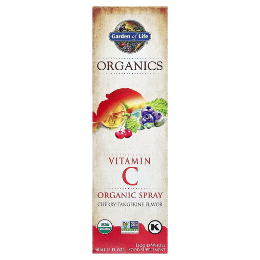 Garden of Life, Organics, Vitamin C Organic Spray, Cherry-Tangerine, 2 fl oz (58 ml)