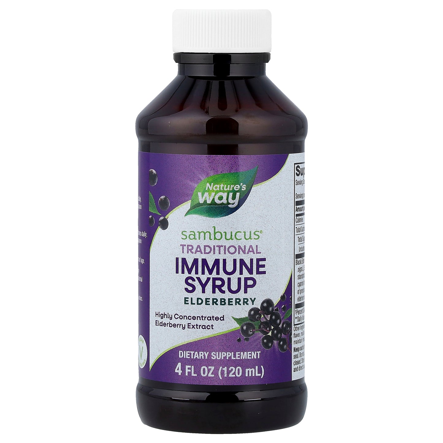 Nature's Way, Sambucus®, Traditional Immune Syrup, Elderberry, 4 fl oz (120 ml)