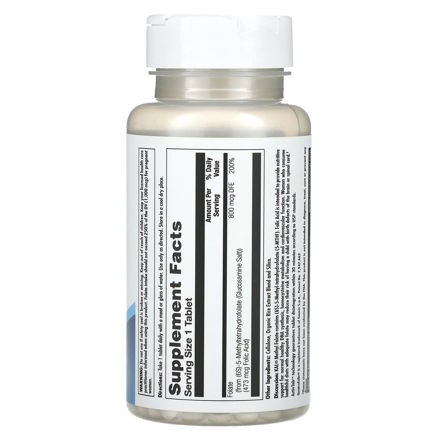 KAL, Methyl Folate, 800 mcg DFE, 90 Tablets