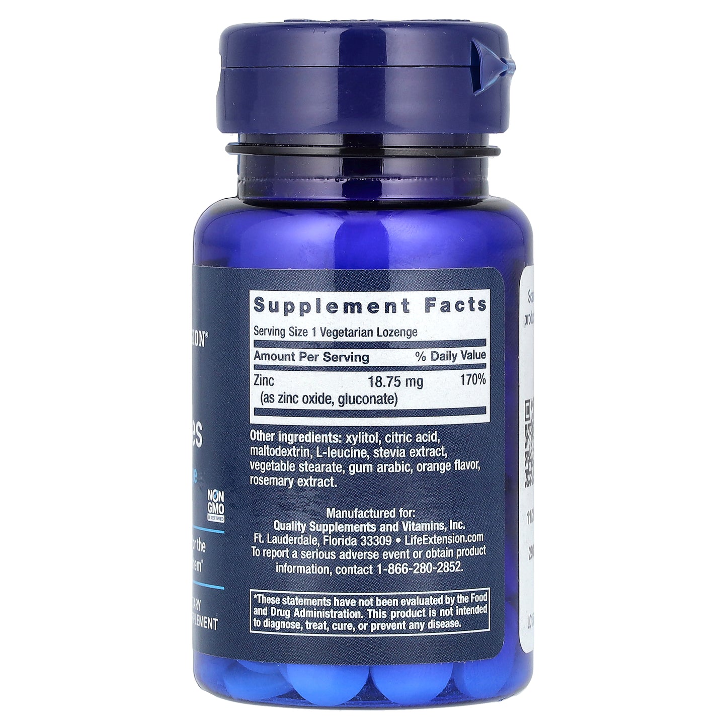 Life Extension, Zinc Lozenges, Citrus-Orange, 60 Vegetarian Lozenges (18.75 mg per Lozenge)