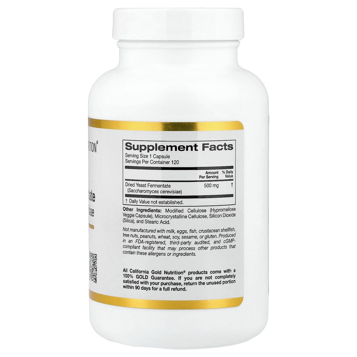 California Gold Nutrition, Epicor®️, Dried Yeast Fermentate, 500 mg, 120 Veggie Capsules