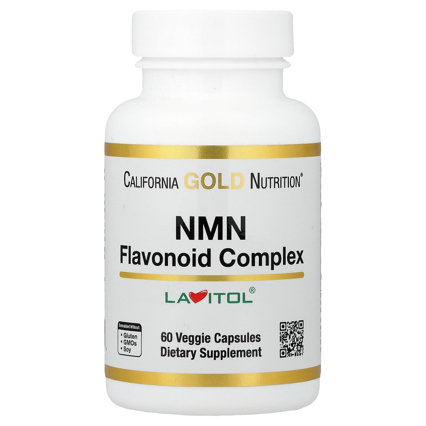 California Gold Nutrition, NMN Flavonoid Complex with Apigenin and Dihydroquercetin, 60 Veggie Capsules