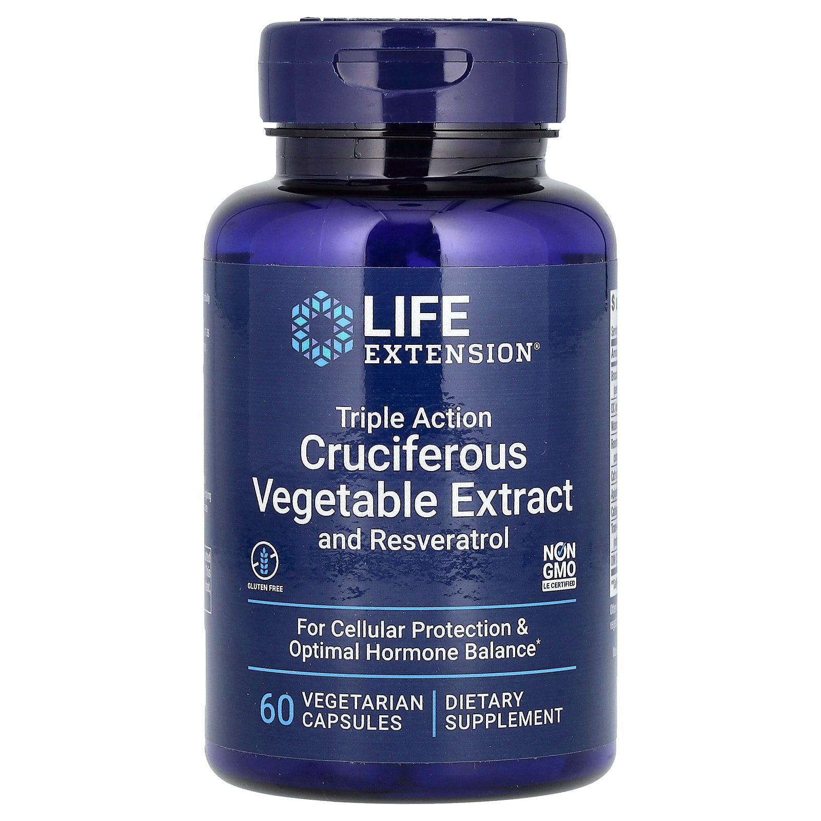 Life Extension, Triple Action Cruciferous Vegetable Extract with Resveratrol, 60 Vegetarian Capsules