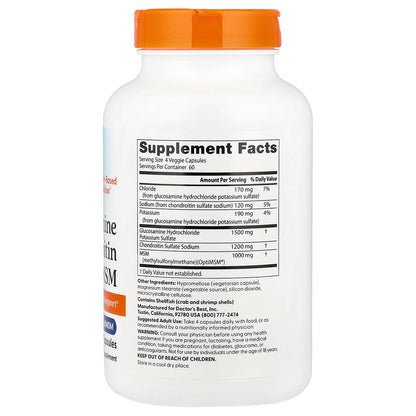 Doctor's Best, Glucosamine Chondroitin MSM with OptiMSM®, 240 Veggie Capsules