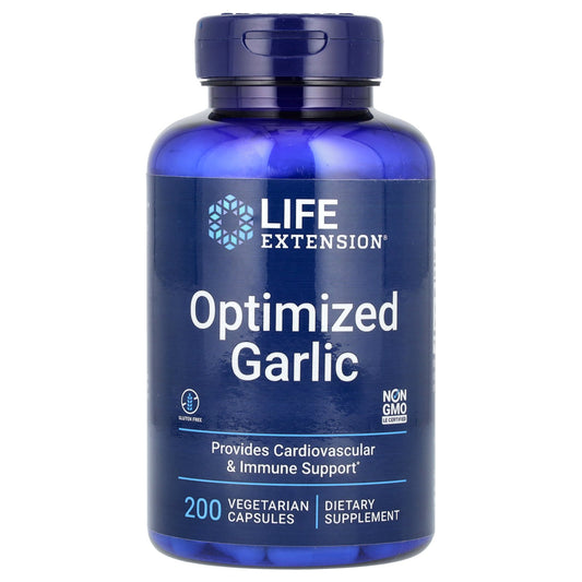 Life Extension, Optimized Garlic, 1,200 mg, 200 Vegetarian Capsules (600 mg per Capsule)