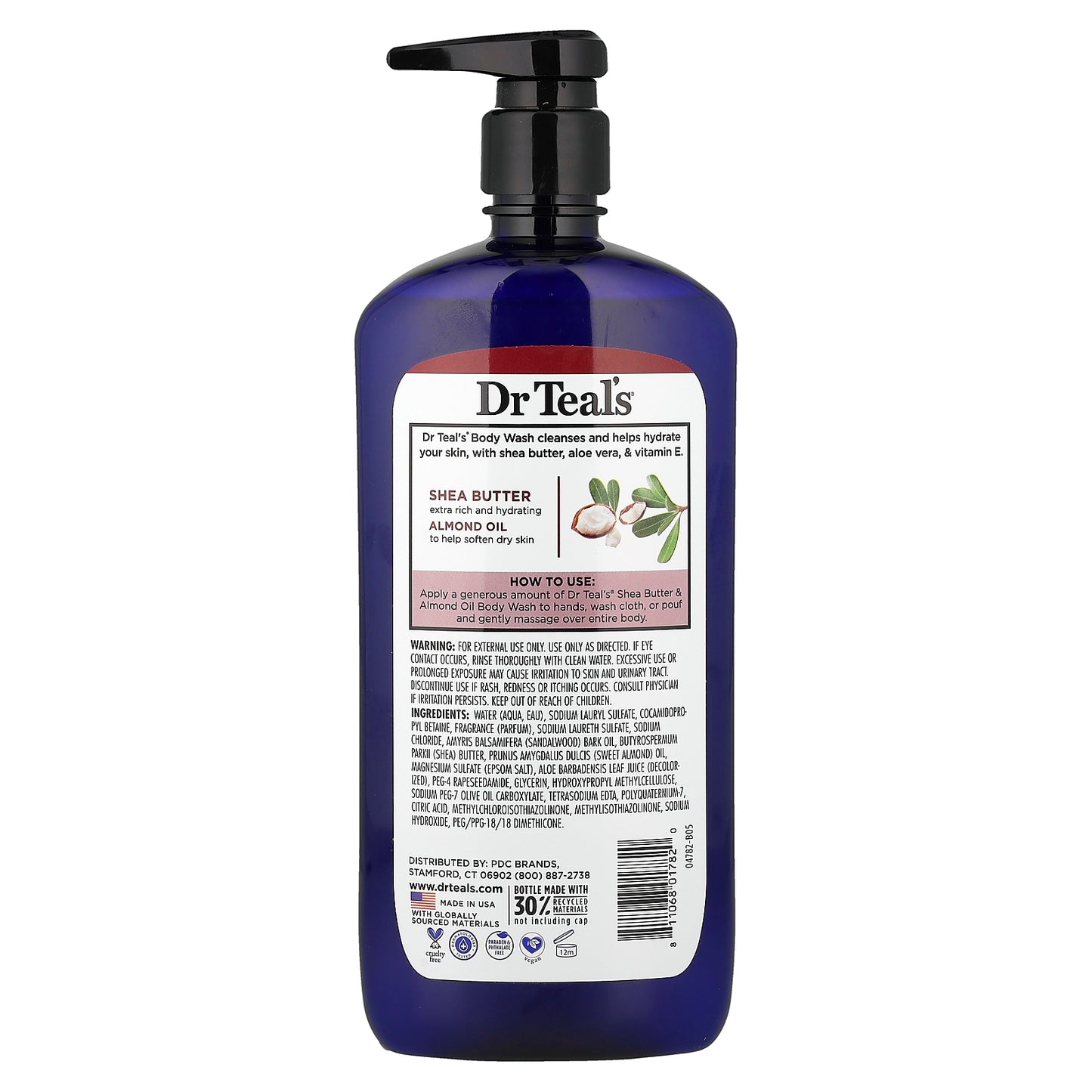 Dr. Teal's, Body Wash With Pure Epsom Salt, Shea Butter & Almond Oil & Essential Oils, 24 fl oz (710 ml)