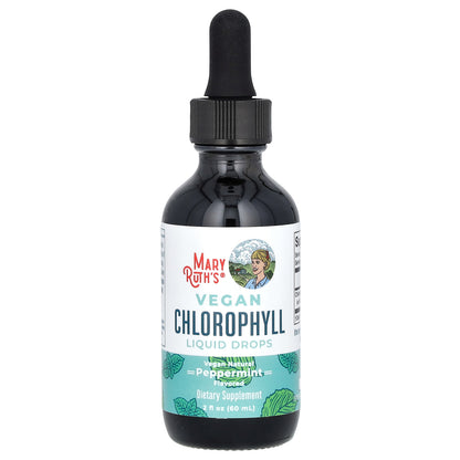 MaryRuth's, Vegan Chlorophyll Liquid Drops, Peppermint , 50 mg , 2 fl oz (60 ml)