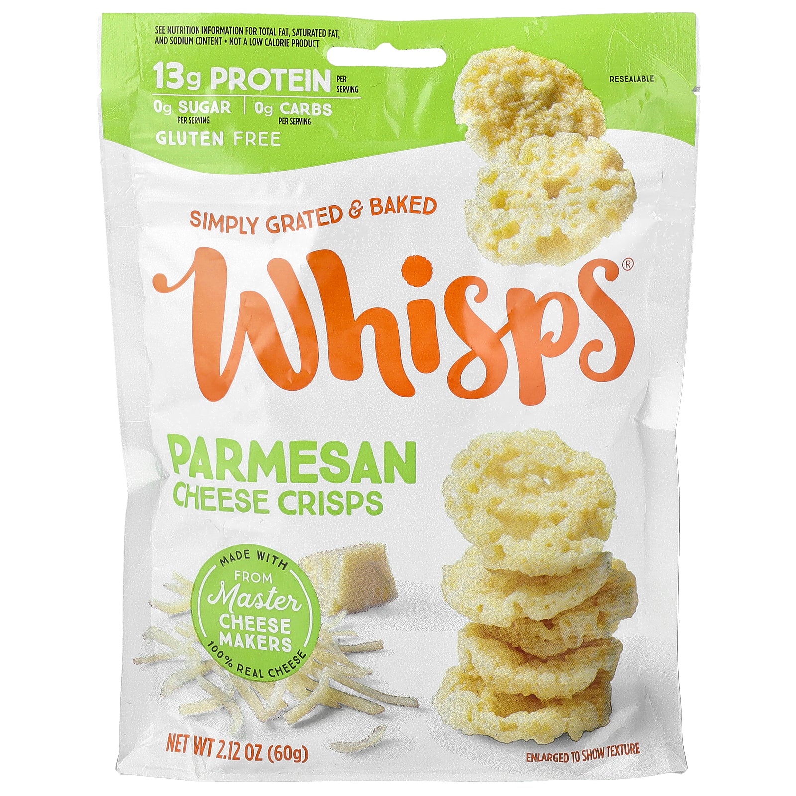 Whisps, Cheese Crisps, Parmesan, 2.12 oz (60 g)