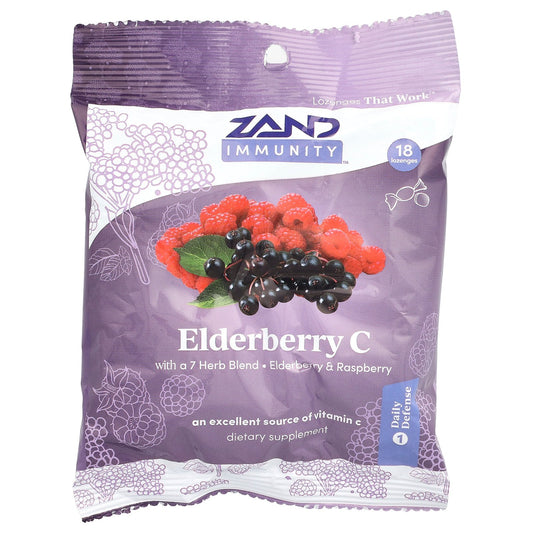 Zand, Elderberry C, Elderberry & Raspberry, 18 Lozenges