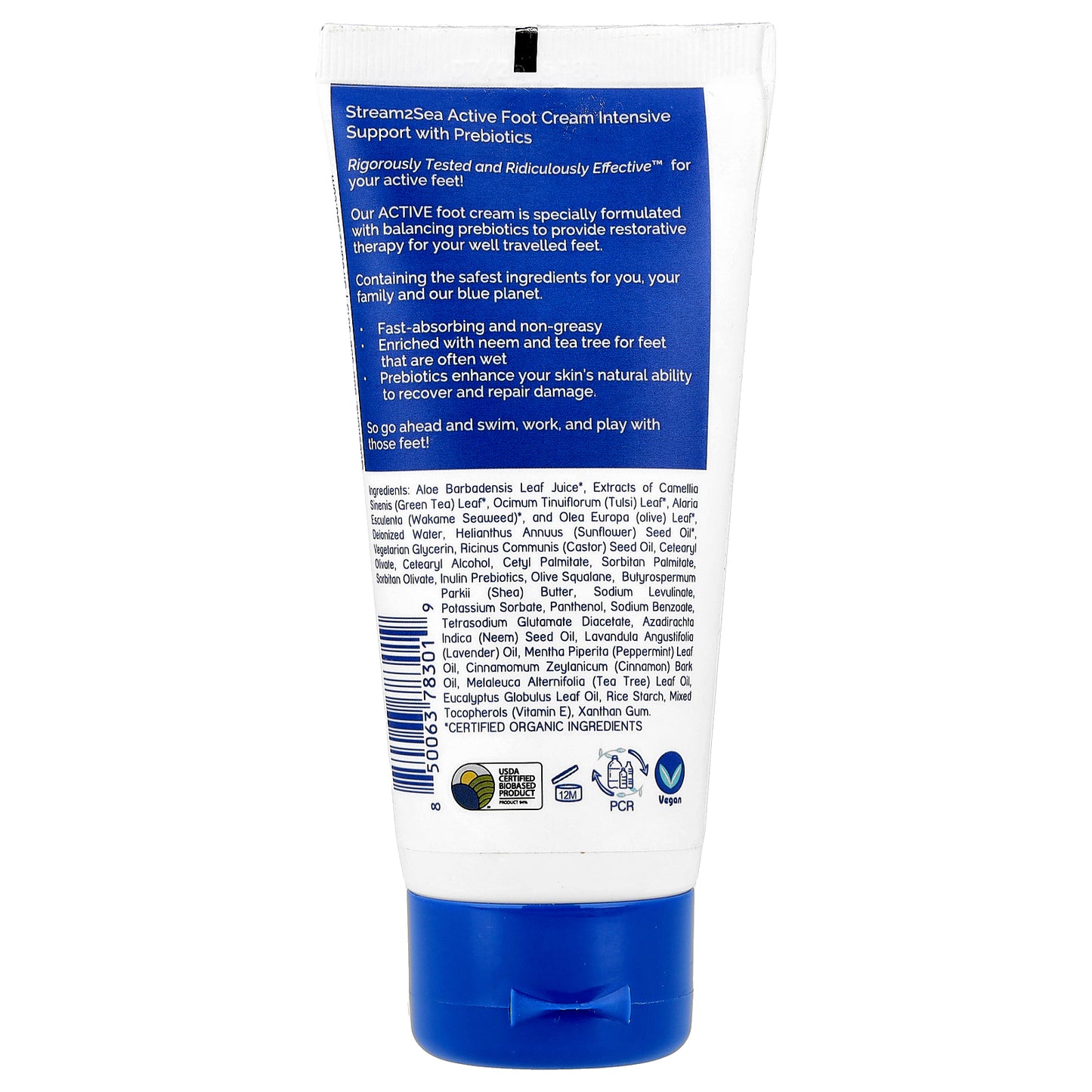Stream2Sea, Active, Foot Cream, 3 fl oz (90 ml)