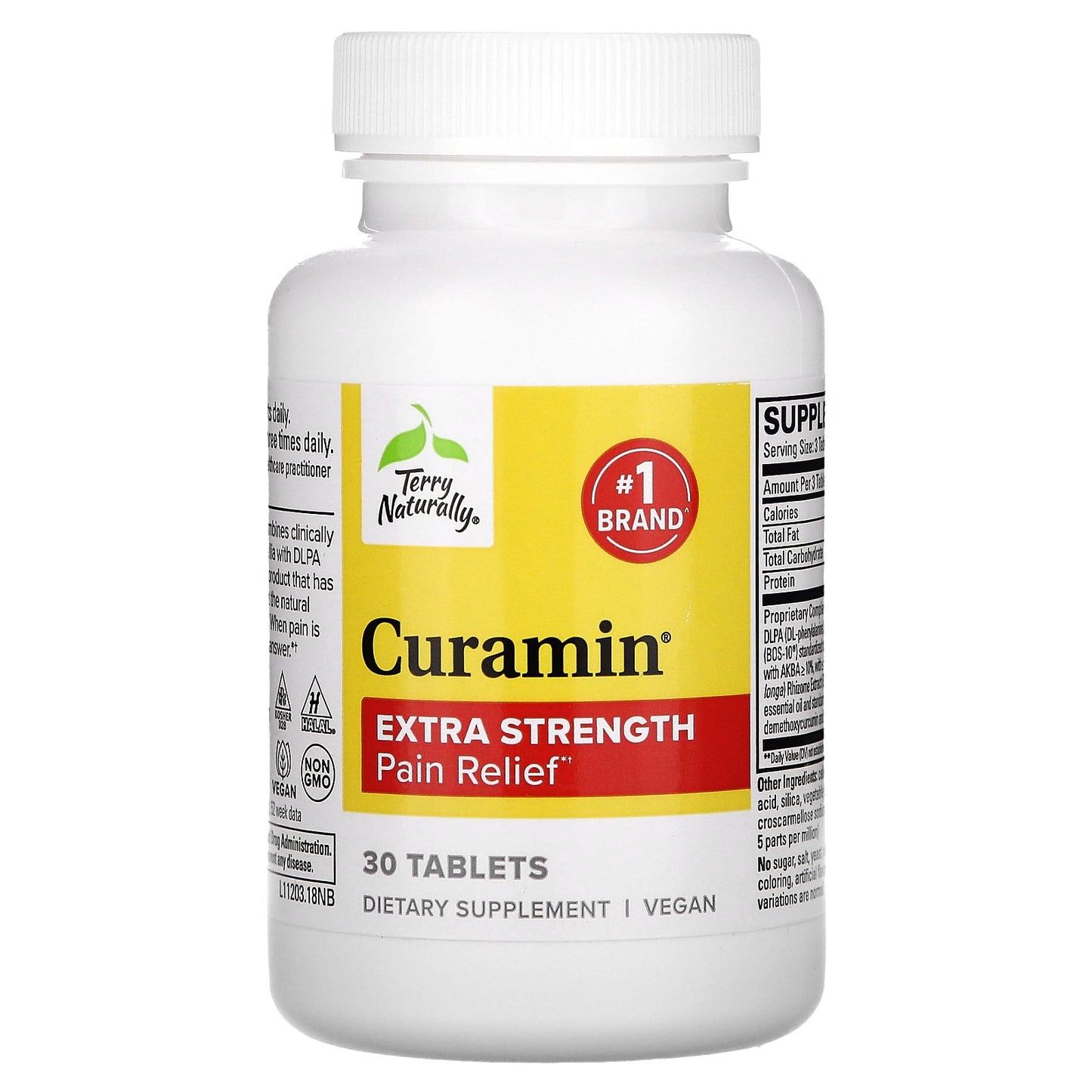 Terry Naturally, Curamin, Pain Relief, Extra Strength, 30 Tablets