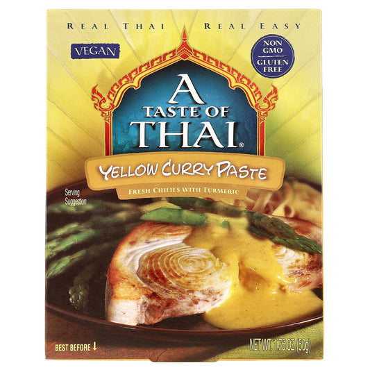 A Taste Of Thai, Yellow Curry Paste, 1.75 oz (50 g)