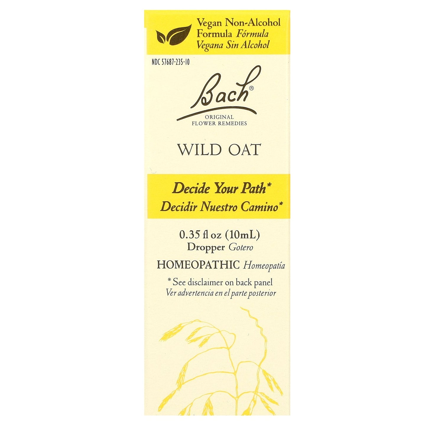 Bach, Original Flower Remedies, Wild Oat, 0.35 fl oz (10 ml)