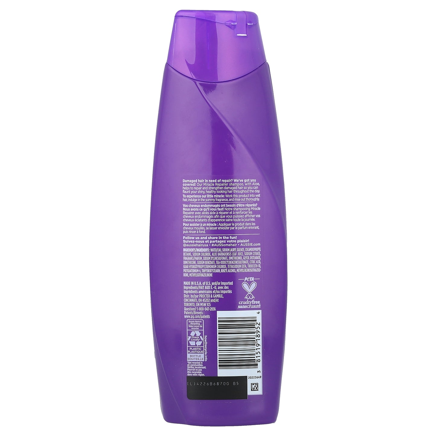 Aussie, Miracle Repairer, Shampoo With Aloe, 12.1 fl oz (360 ml)