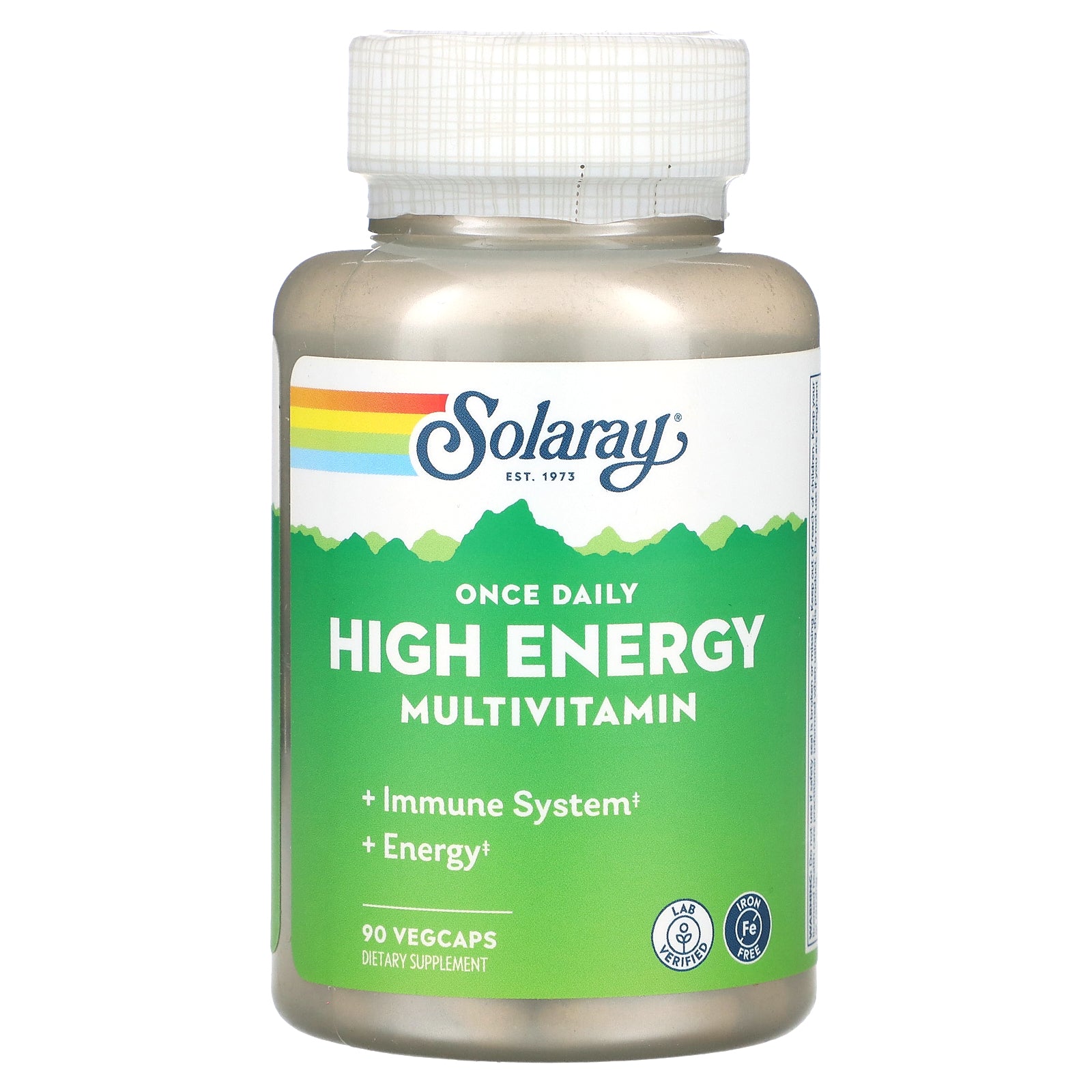 Solaray, Once Daily High Energy Multivitamin, Iron Free, 90 VegCaps
