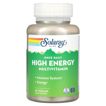Solaray, Once Daily High Energy Multivitamin, Iron Free, 90 VegCaps
