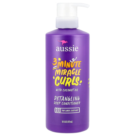 Aussie, 3 Minute Miracle Curls, Detangling Deep Conditioner, With Coconut, 16 fl oz (475 ml)