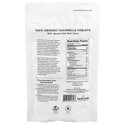 Earth Circle Organics, 100% Organic Chlorella Tablets, 400 Tablets