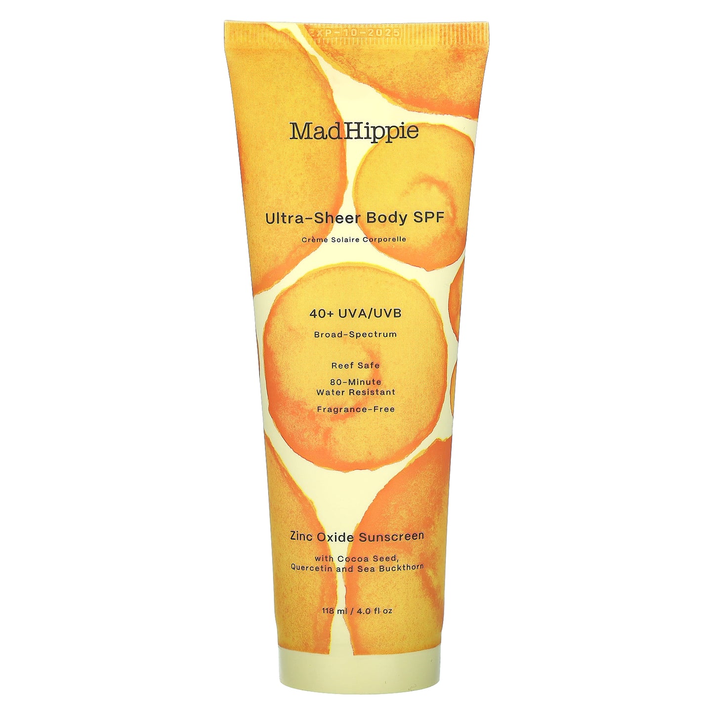 Mad Hippie, Ultra-Sheer Body SPF, 40+, 4 fl oz (118 ml)