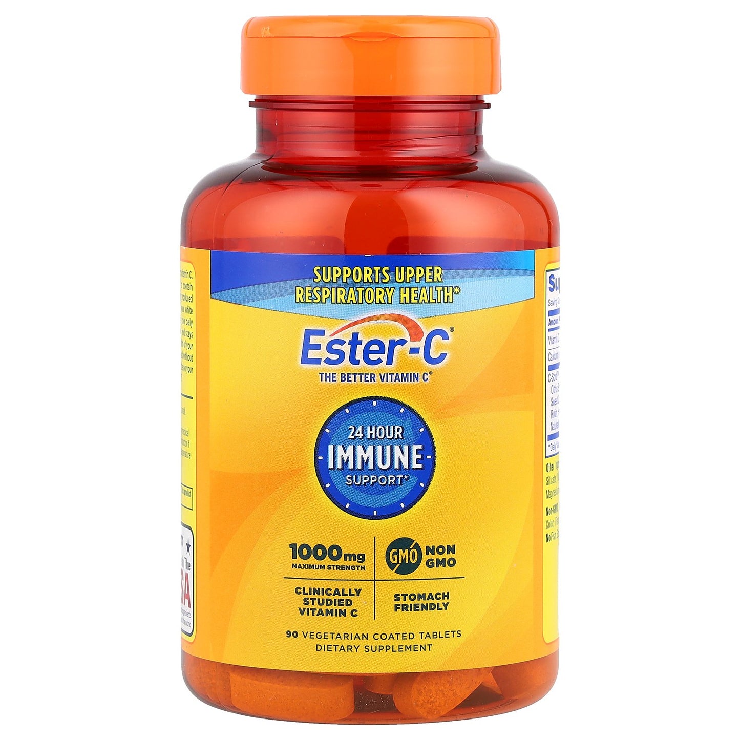 EsterC, 24 Hour Immune Support, 1,000 mg, 90 Vegetarian Coated Tablets