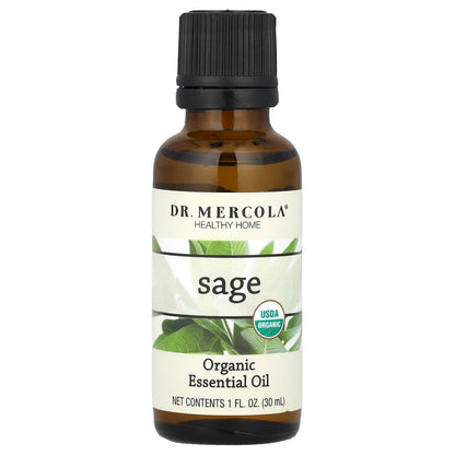 Dr. Mercola, Organic Essential Oil, Sage, 1 oz (30 ml)