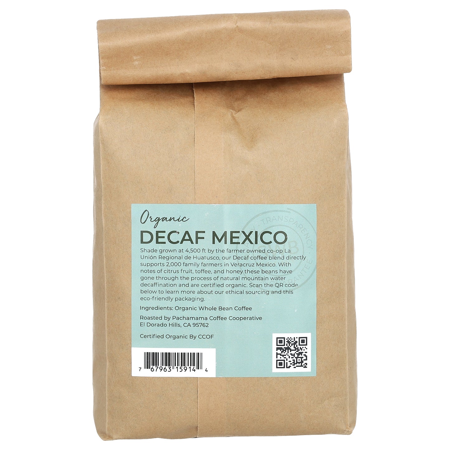 Starwest Botanicals, Organic Decaf Mexico Coffee, Huatusco, Whole Bean, Medium Roast, 2 lbs (907 g)