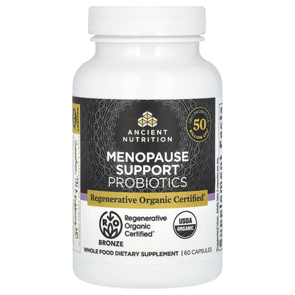 Ancient Nutrition, Menopause Support Probiotics, 50 Billion CFU, 60 Capsules