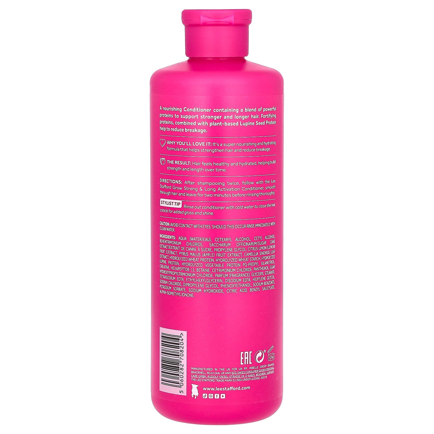 Lee Stafford, Grow Strong & Long, Activation Conditioner, For Breakage Prone & Damaged Hair, 16.9 fl oz (500 ml)