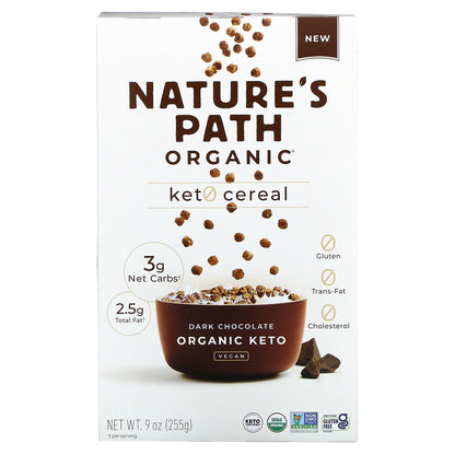 Nature's Path, Organic Keto Cereal, Dark Chocolate, 9 oz (255 g)