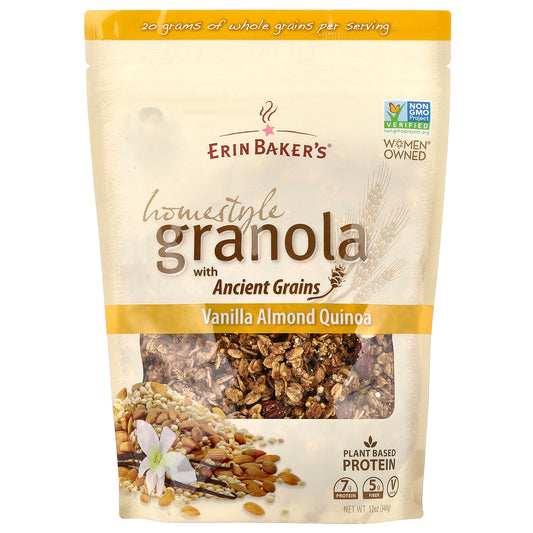 Erin Baker's, Homestyle Granola with Ancient Grains, Vanilla Almond Quinoa, 12 oz (340 g)