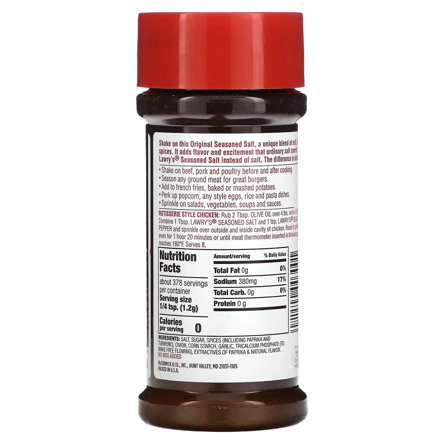 Lawry's, Seasoned Salt, 16 oz, (453 g)