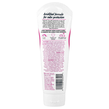 Summer's Eve, Ultimate Odor Protection™, Whole Body Deodorant, Simply Sensitive®, 3 fl oz (89 ml)