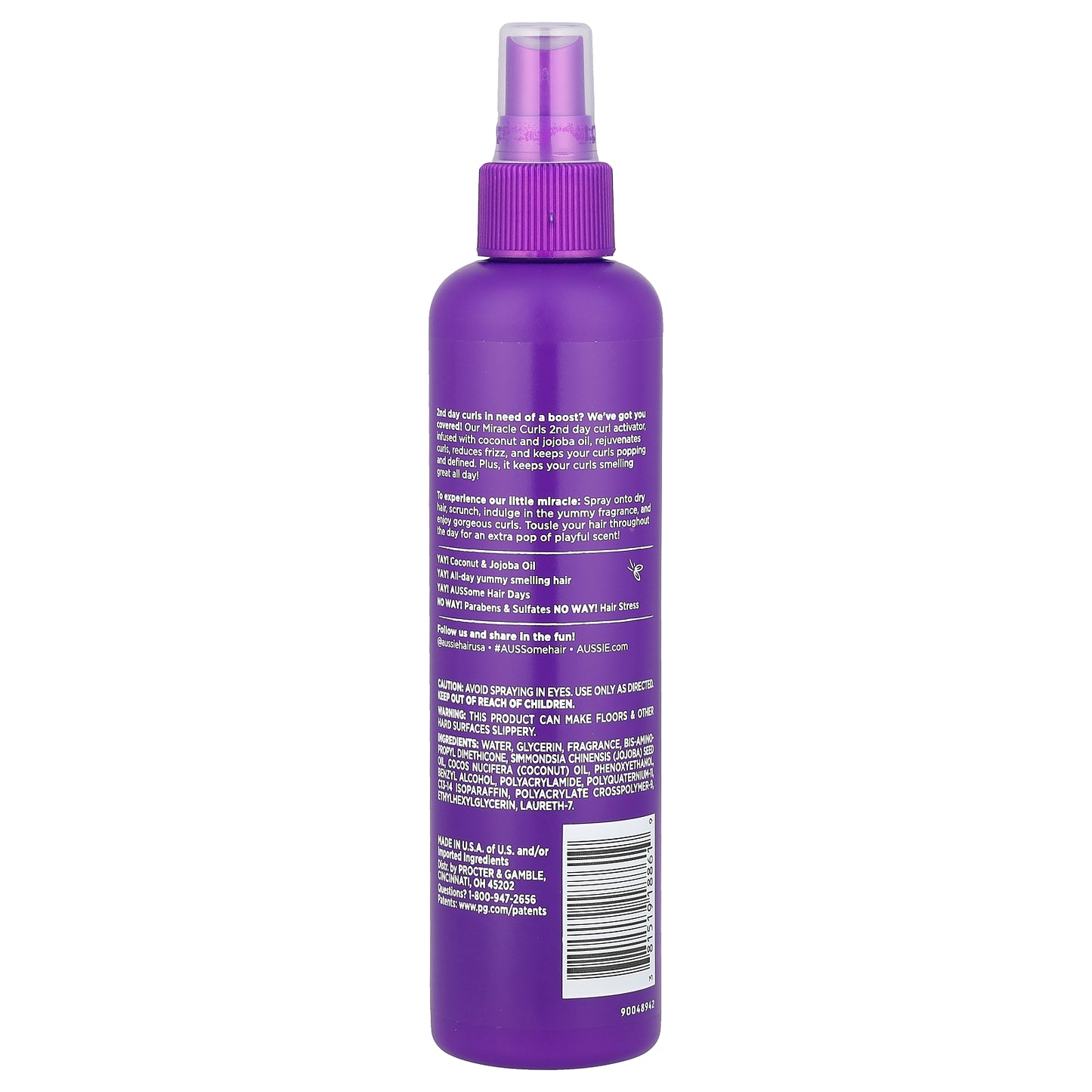 Aussie, Miracle Curls, 2nd Day Curl Activator with Coconut & Jojoba Oil, 8.5 fl oz (251 ml)