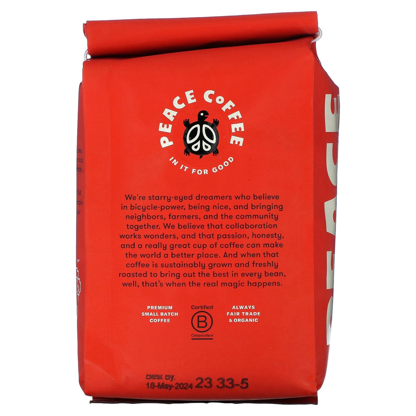 Peace Coffee, Organic French Roast, Ground, Dark Roast, Decaf, 12 oz (340 g)