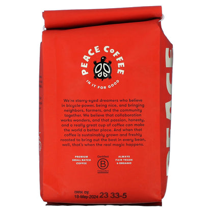 Peace Coffee, Organic French Roast, Ground, Dark Roast, Decaf, 12 oz (340 g)