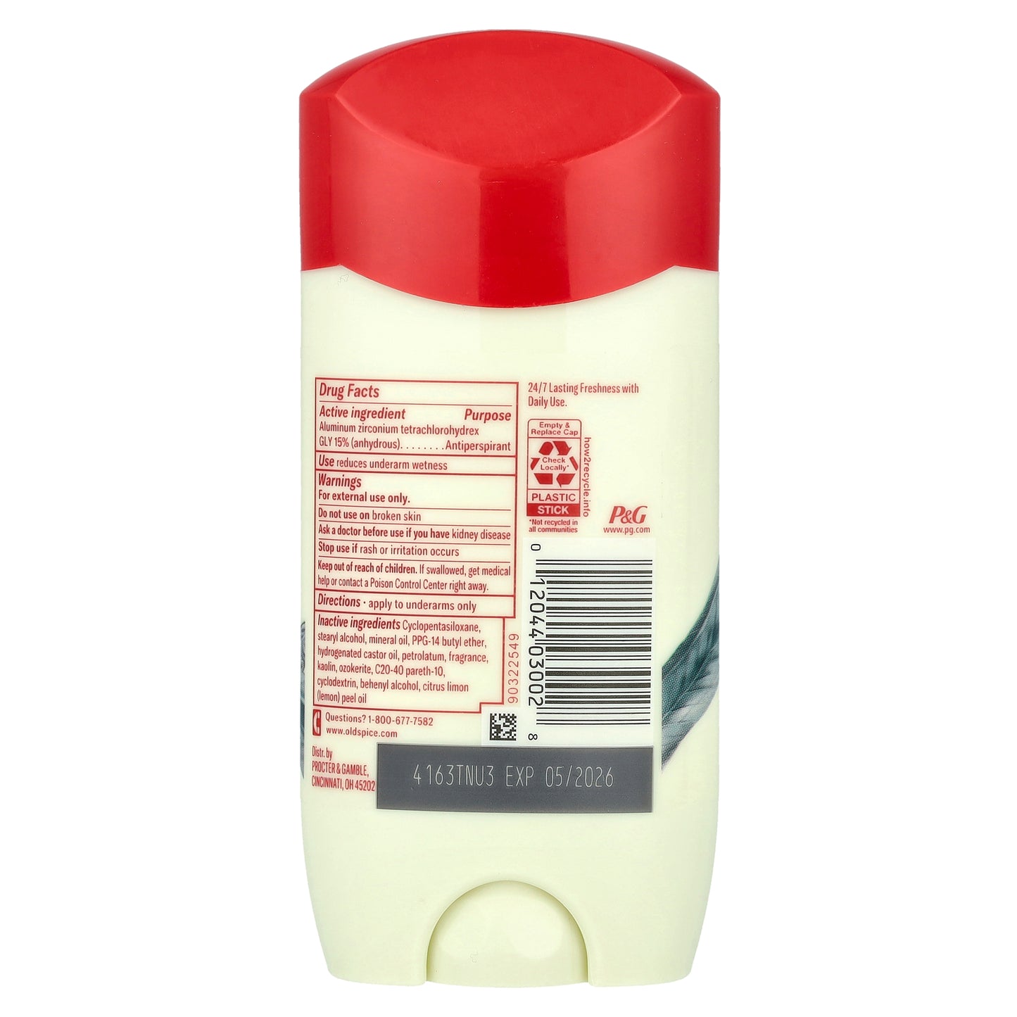 Old Spice, Antiperspirant & Deodorant, Deep Sea with Ocean Elements, 3.4 oz (96 g)