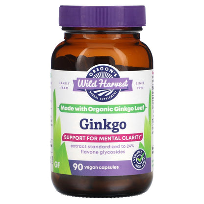 Oregon's Wild Harvest, Ginkgo, 90 Vegan Capsules