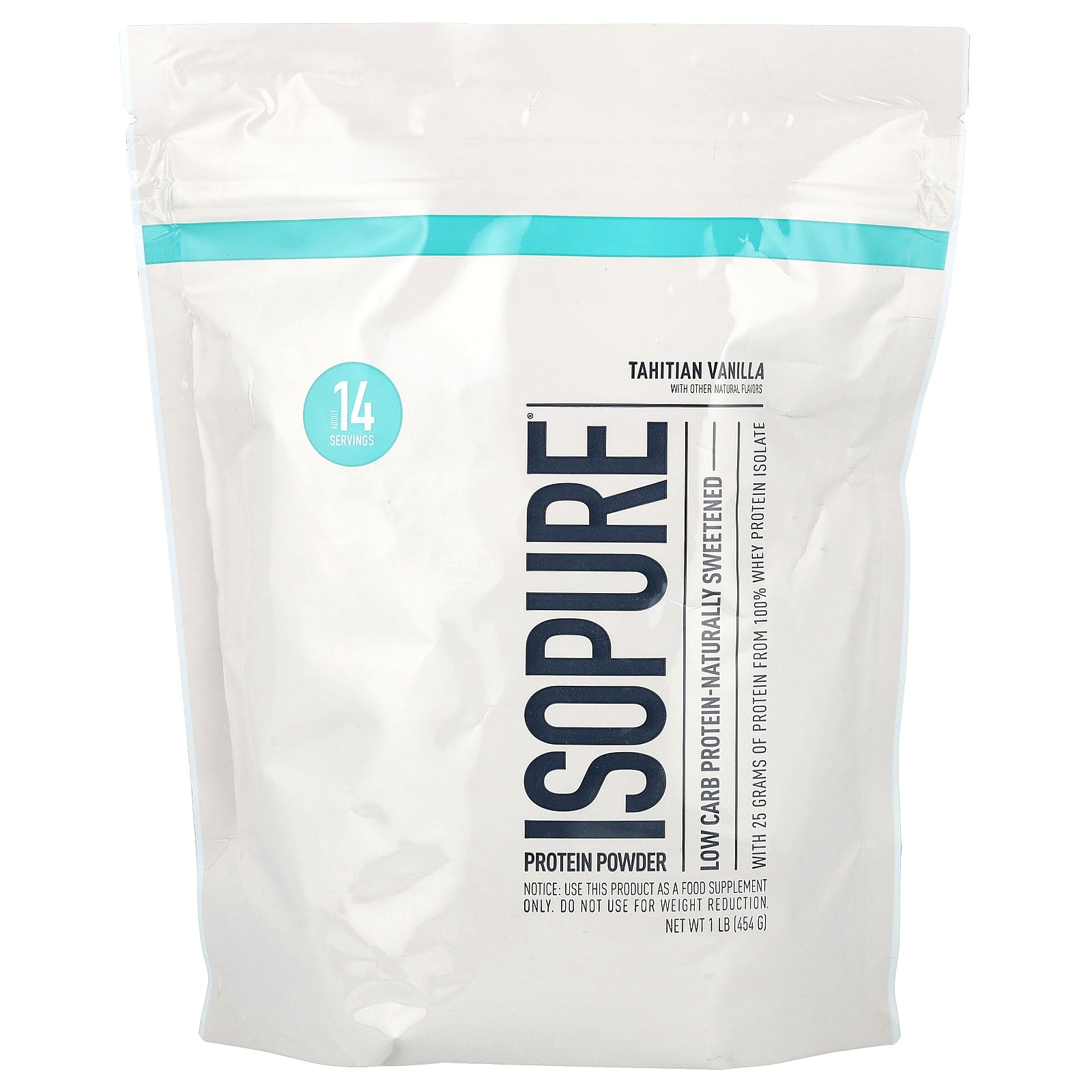 Isopure, Low Carb Protein Powder, Tahitian Vanilla, 1 lb (454 g)