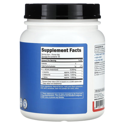 Nutricost, Performance, BCAA, Strawberry Kiwi, 1.8 lb (810 g)