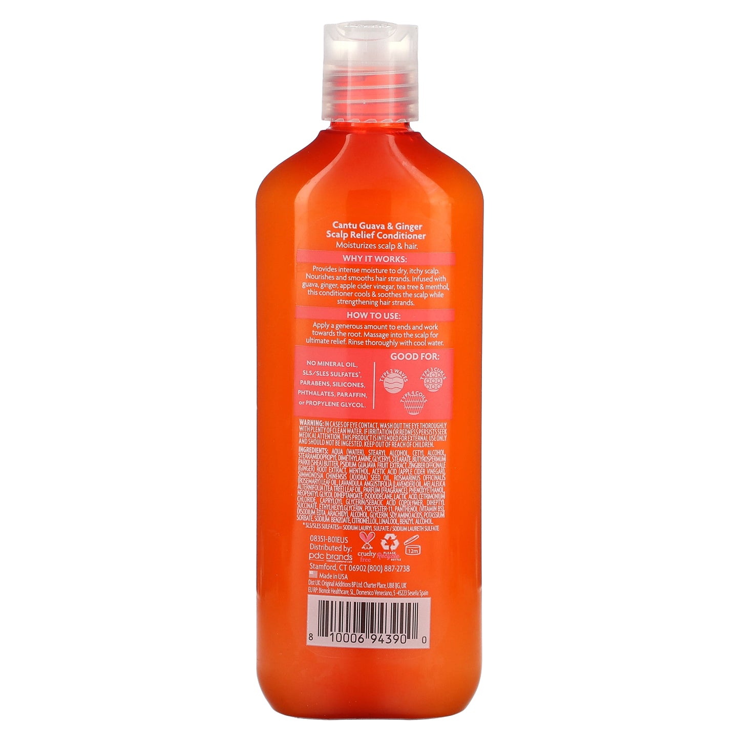 Cantu, Guava Scalp Relief Conditioner, For Natural Curls, Coils & Waves , 13.5 fl oz (400 ml)